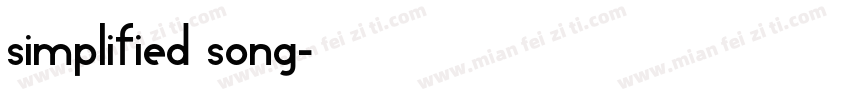 simplified song字体转换